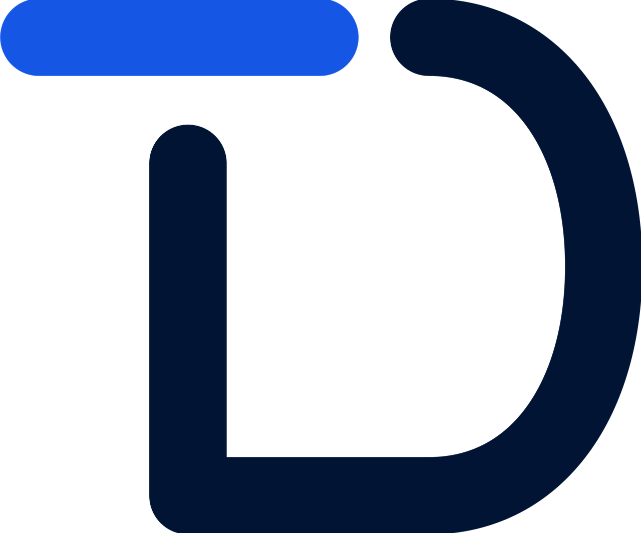 DeliverTrust Icon only logo, Navy + blue, transparent